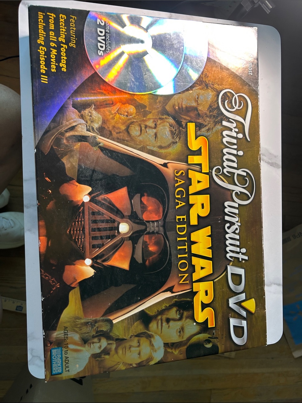 Star Wars Trivial Pursuit DVD Saga Edition Board Game Parts Only Missing DVDs